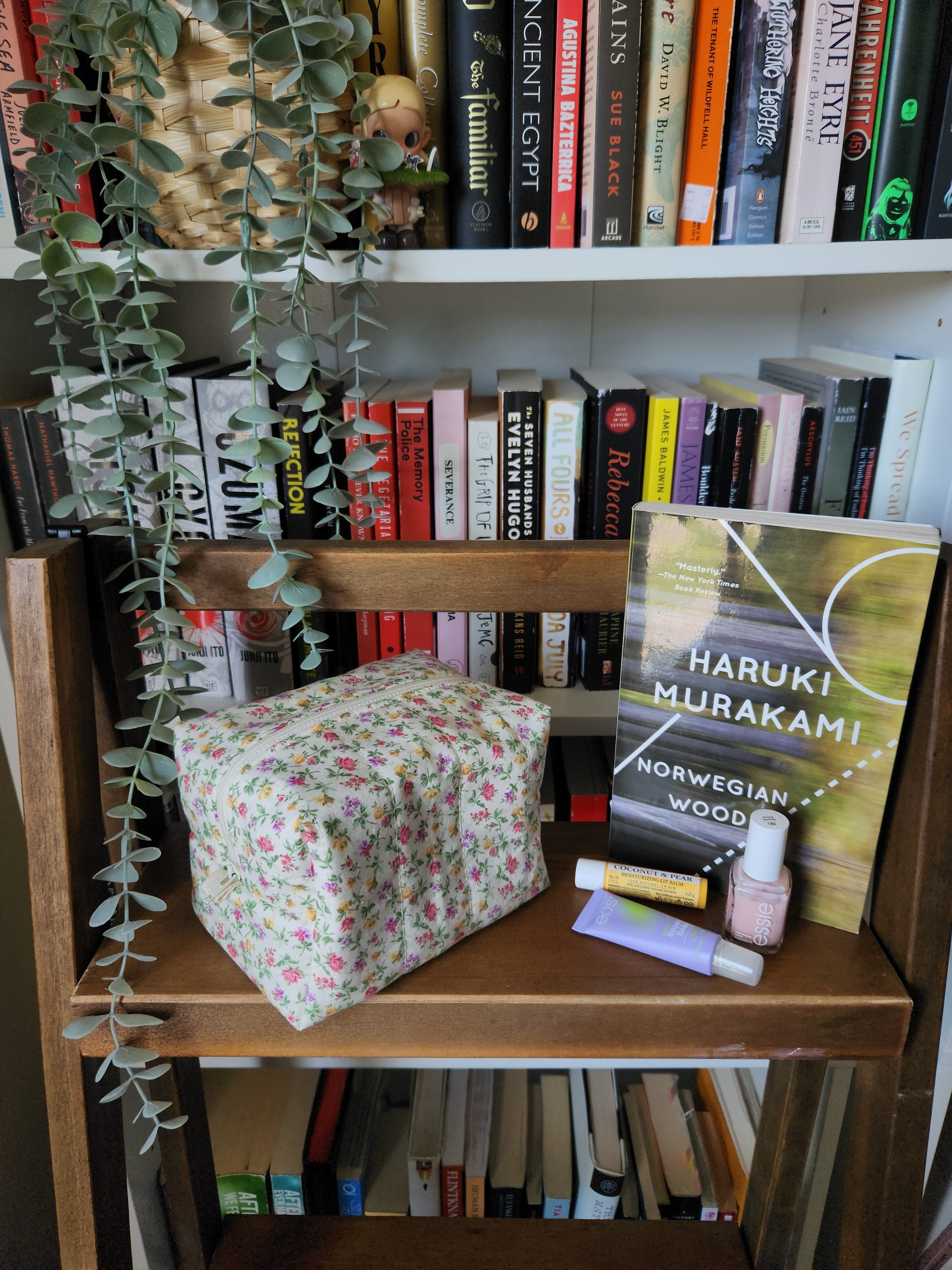 floral makeup bag