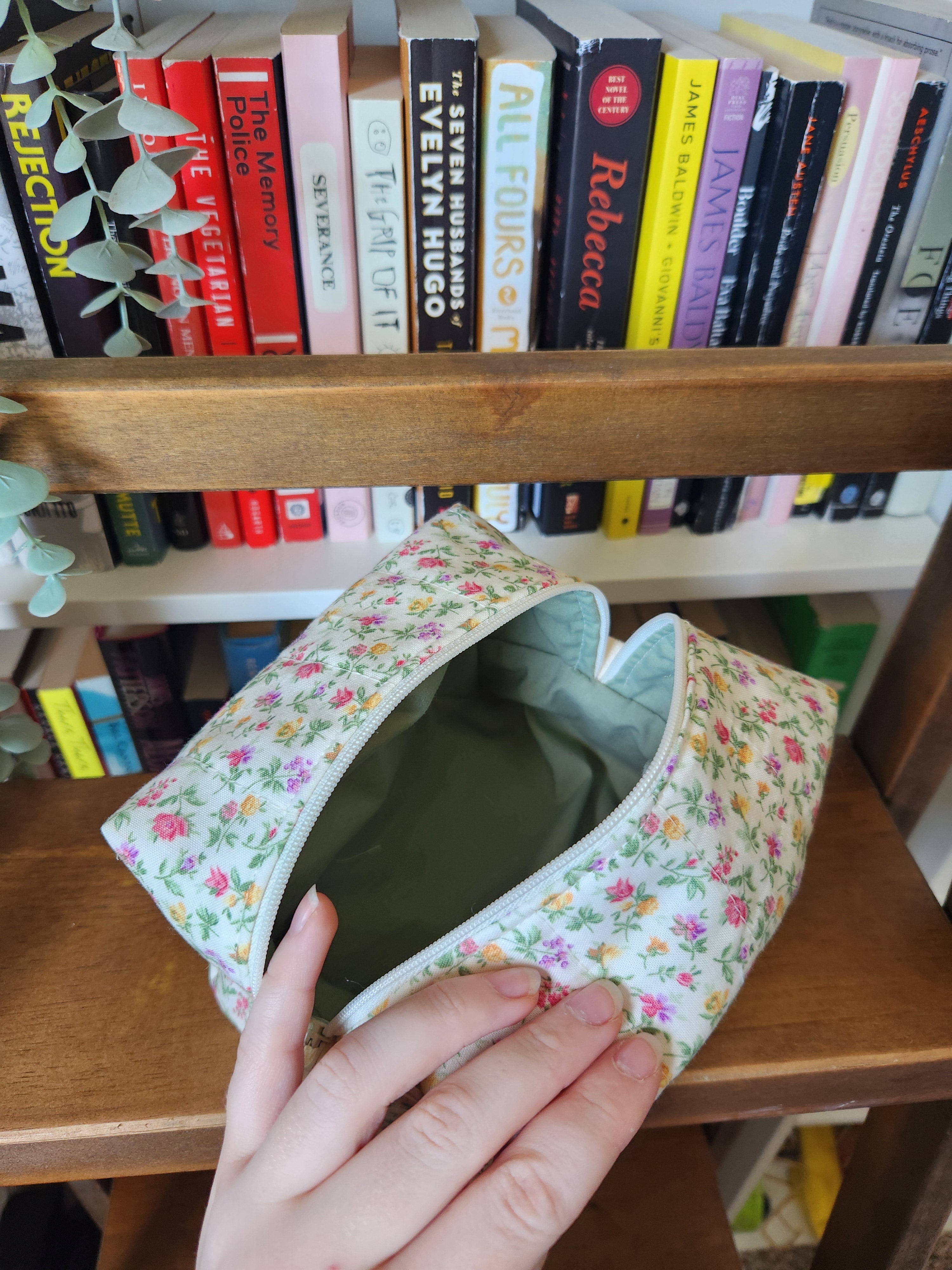 floral makeup bag