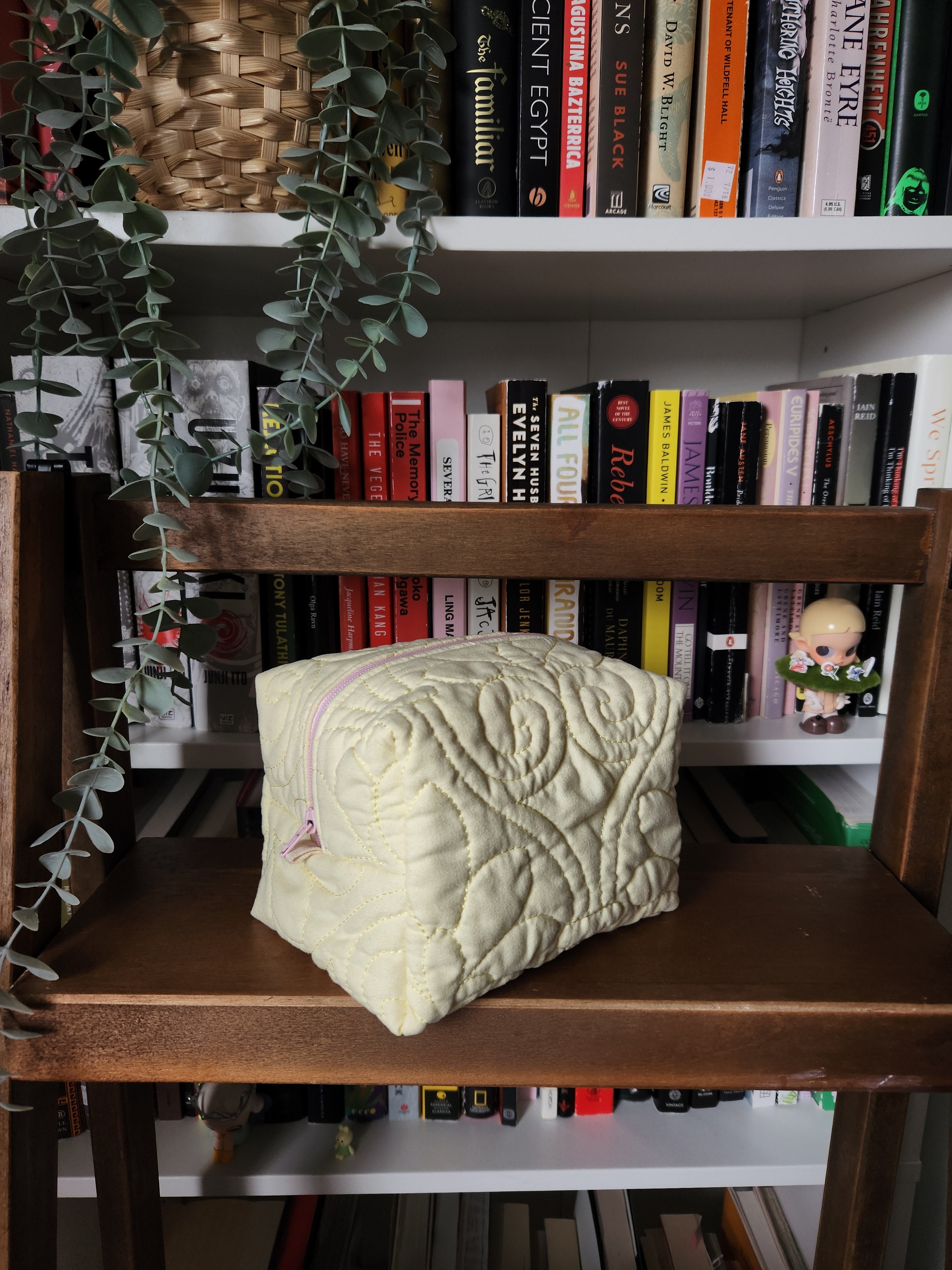 butter yellow makeup bag
