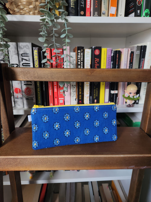 blue gem pencil pouch