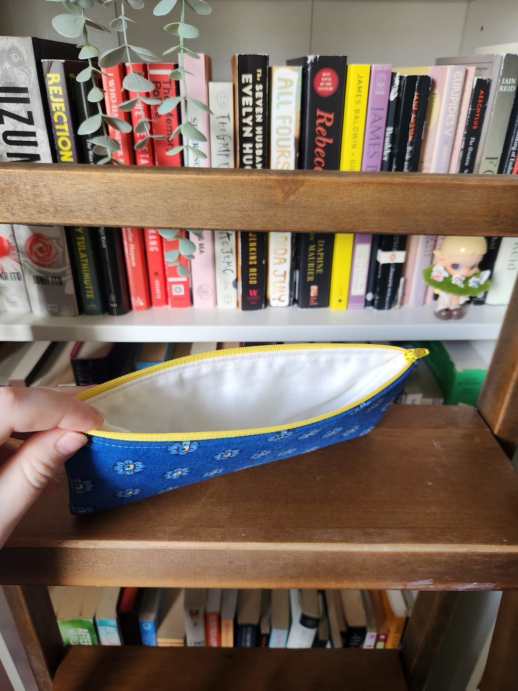 blue gem pencil pouch