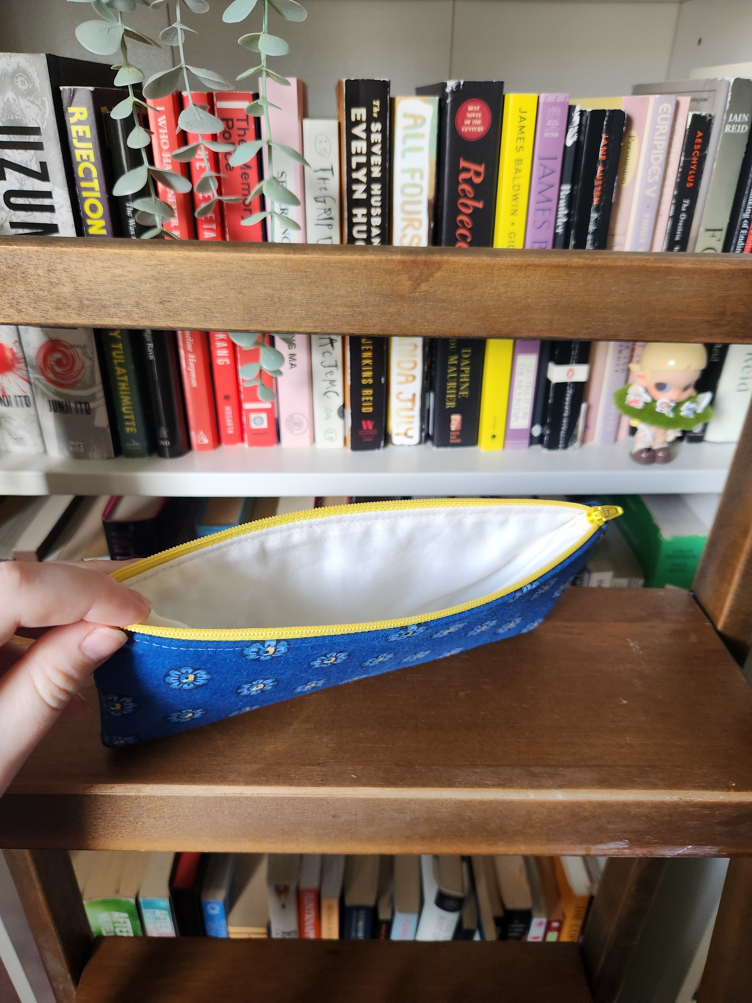 blue gem pencil pouch