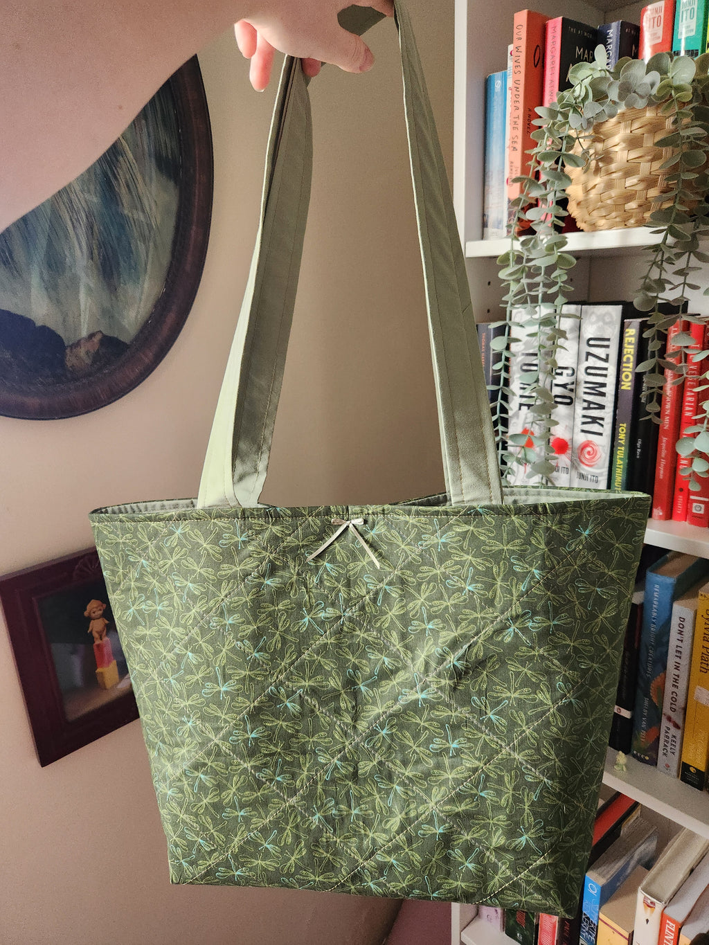 dragonfly tote bag