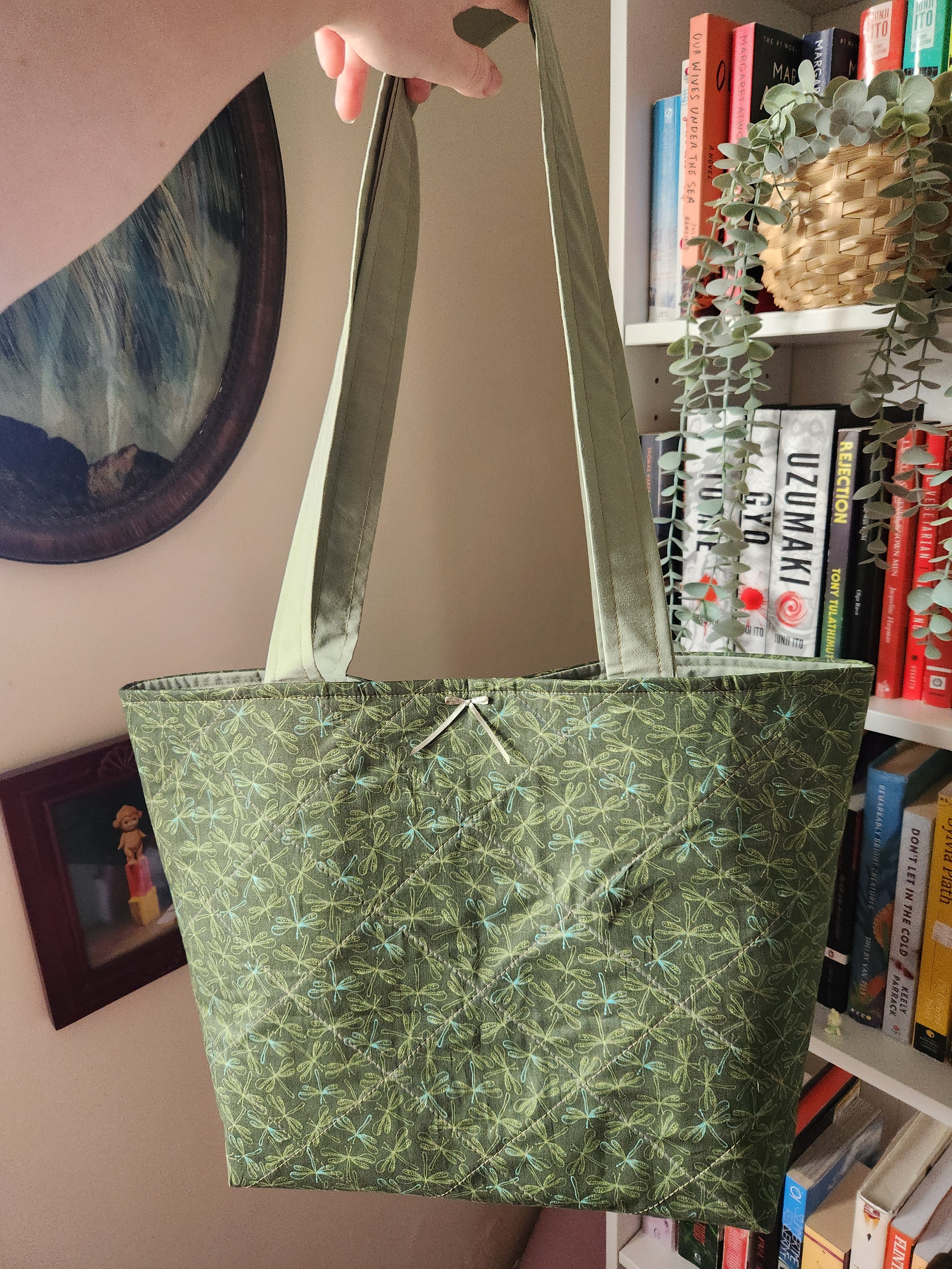 dragonfly tote bag